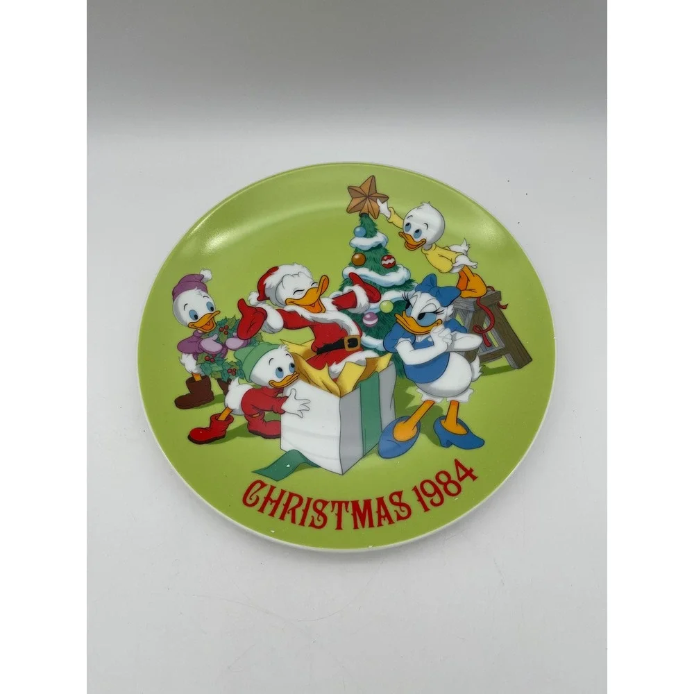 Disney Collection 1984 Christmas Plate Donald Duck 50th Birthday Limited Edition
